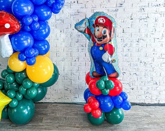 DIY Balloon Number Sculpture Balloon Number Foil Super Mario Balloon Decoration Kid Birthday Balloon Birthday Super Mario Brothers Decor
