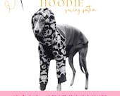 Greyhound Hoodie Sewing Pattern PDF – S/M/L Dog Jumper – Whippet & Sighthound Clothes – Printable DIY Pet Sweatshirt