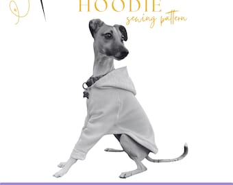 Italian Greyhound Hoodie Sewing Pattern PDF – S/M/L Dog Jumper – Sighthound Clothes – Printable DIY Pet Sweatshirt