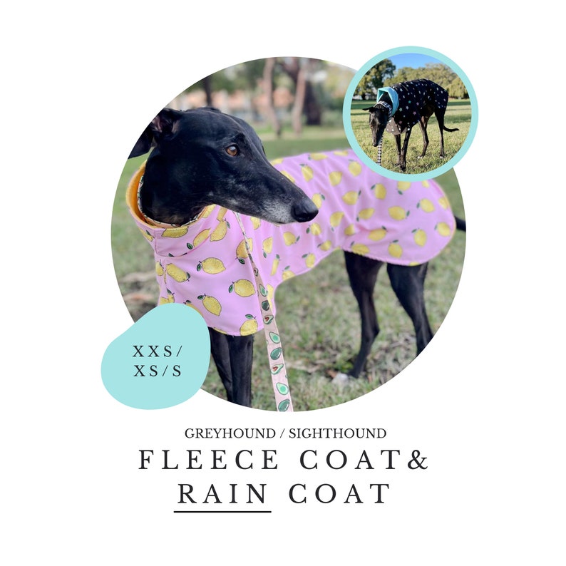 XXS/XS/S Greyhound Fleece Coat / Rain Coat PDF Sewing Pattern Etsy