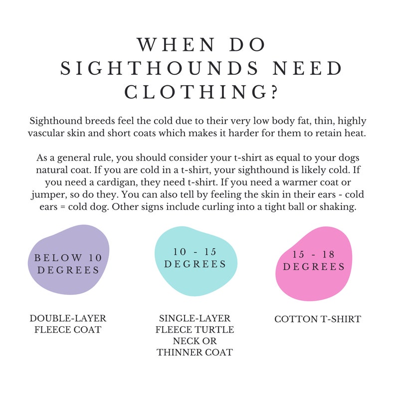 XXS/XS/S Greyhound Fleece Coat / Rain Coat PDF Sewing Pattern Etsy