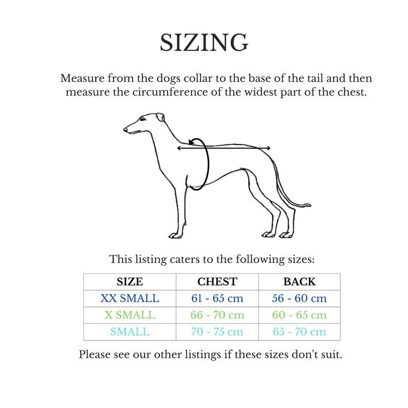 XXS/XS/S Greyhound Fleece Coat / Rain Coat PDF Sewing Pattern Etsy