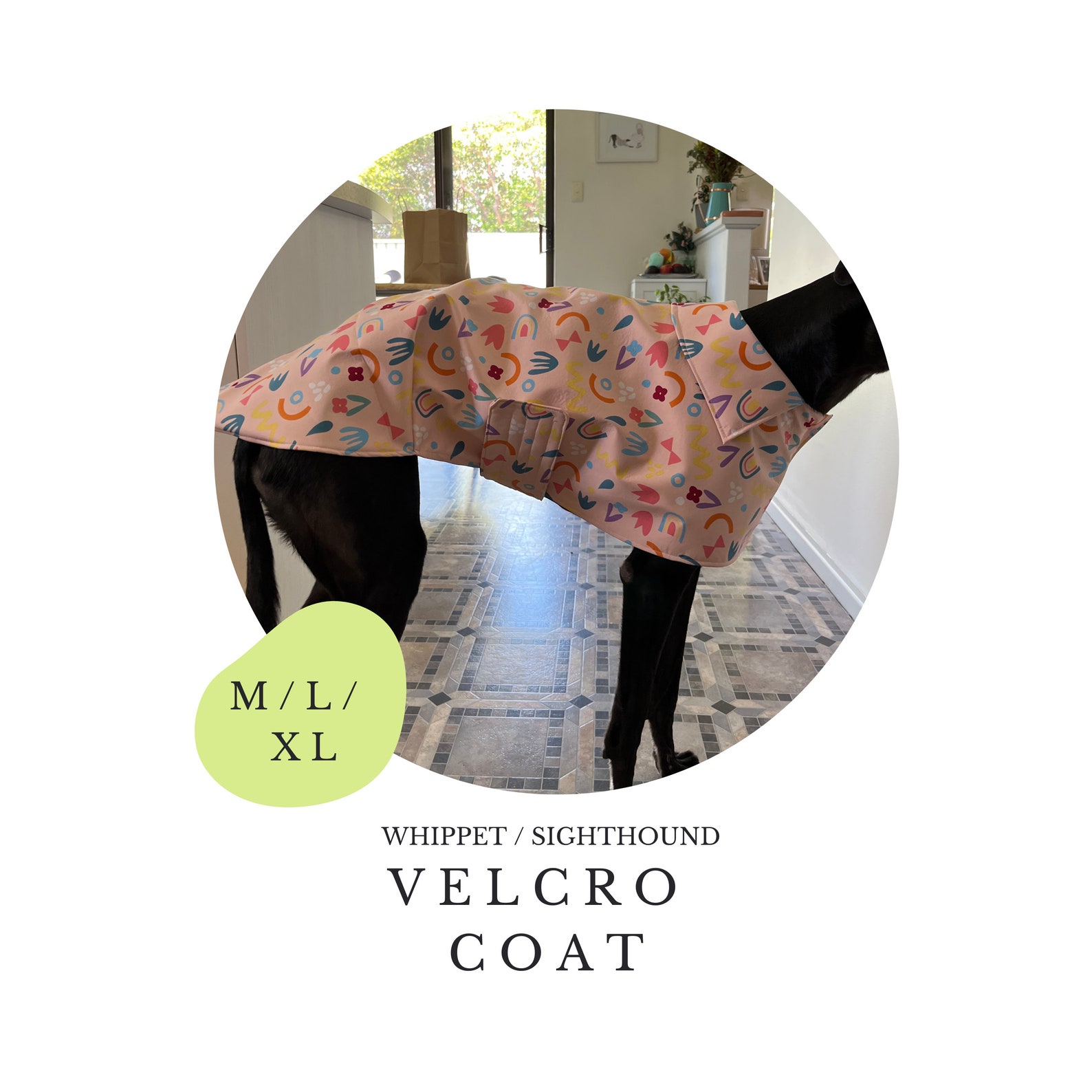 M/L/XL Whippet Velcro Coat PDF Sewing Pattern / Dog / Etsy
