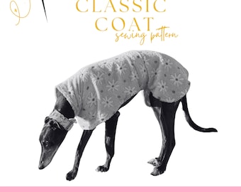 Greyhound Classic, Simple Coat Sewing Pattern PDF – L/xl/XXL Sizes – Sighthound House Coat, Rain Coat – Printable DIY Pet Apparel