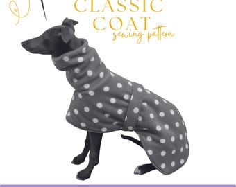 Italian Greyhound Classic, Simple Coat Sewing Pattern PDF – XXS/xs/S Sizes – Iggy House Coat, Rain Coat – Printable DIY Pet Apparel
