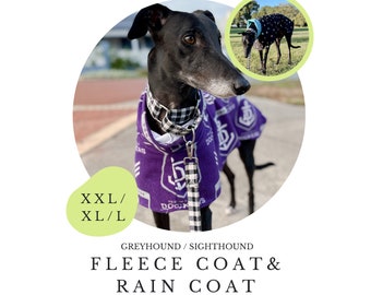 L/XL/XXL Greyhound Fleece Coat / Rain Coat PDF Sewing Pattern, Sighthound / Dog, Velcro