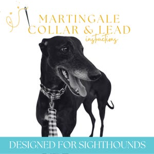 Martingale Collar & Lead PDF Download Instructions, DIY Sewing for Greyhounds, Whippets, Italian Greyhounds, Lurchers, Instant Download