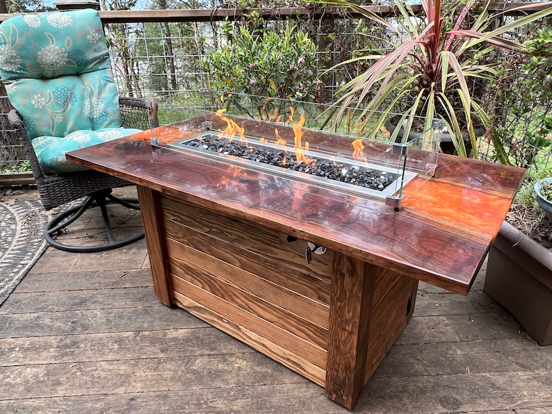 Epoxy River Propane Fire Table Etsy