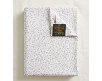 Sábana plana vintage Ralph Lauren Home tamaño Queen, de algodón con estampado floral morado lavanda, fabricada en EE. UU.
