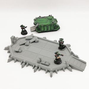Grimdark Landing Platform Terrain 28mm Tabletop Wargaming 3D Printed
