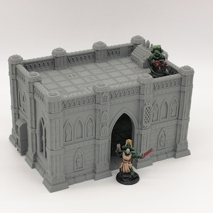 Gothic Scifi Kleines Haus 28 mm Tabletop Wargaming Gelände 3D Gedruckt