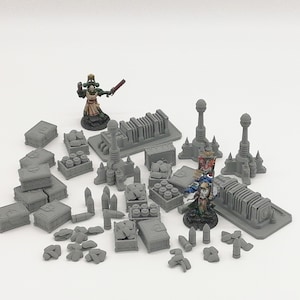 Grimdark Scatter and Props for 28mm Tabletop Wargaming 3D Printed