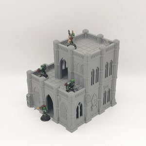 Gothic Scifi Haus 28 mm Tabletop Wargaming Gelände 3D Gedruckt