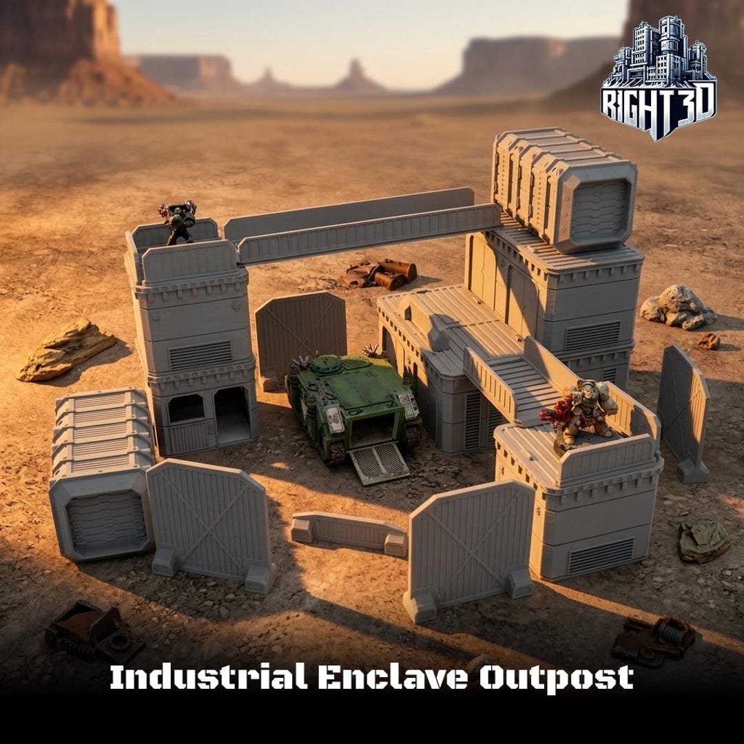 Industrial Enclave Skirmish Terrain (28mm-32mm) Tabletop Wargaming by ...