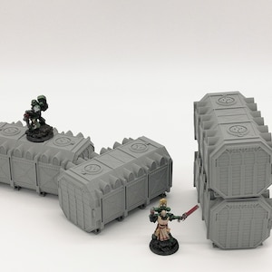Gothic Heavy Container Terrain Bundle für TableTop 28 mm Wargaming 3D Gedruckt