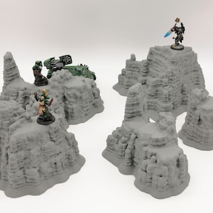 Stratified Rock Formations Terrain 28mm Tabletop Wargaming 3D Printed