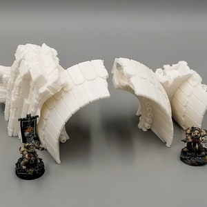 Bundle: Gothic Raumschiff Wrack Motor Achter Teil B 28 mm Gelände Tabletop Wargaming 3D Gedruckt