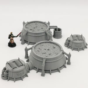 Grimdark FoodProcessing Silo für 28mm Tabletop Wargaming 3D Gedruckt