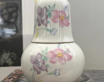 Srednick Collection Porcelain Bedside Carafe And Cup Floral Design Made In Japan