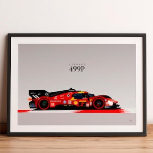 Ferrari 499P 2025 - 51 A. Pier Guidi A. Giovinazzi J. Calado (A3: 420 x 297 mm)
