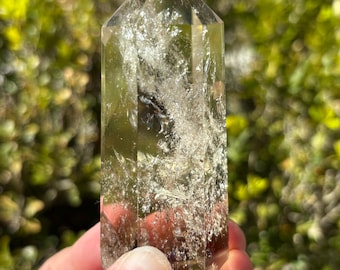 Smoky Citrine Tower Crystal Point Polished Golden Stone Decor
