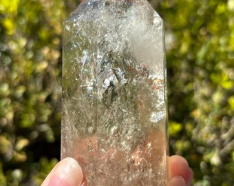 Smoky Citrine Tower Crystal Point Polished Golden Stone Decor