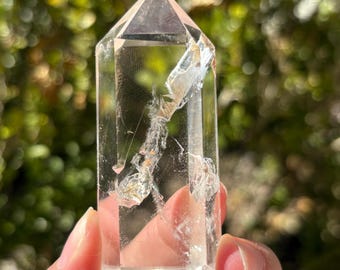 Clear Quartz Tower Crystal Point Polished Transparent Stone Decor