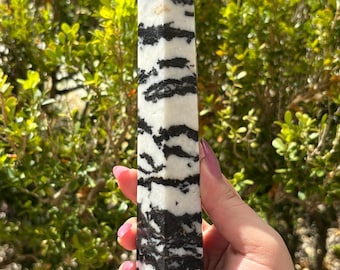 Zebra Jasper Tower | Yin Yang Balance, Grounding Crystal Point