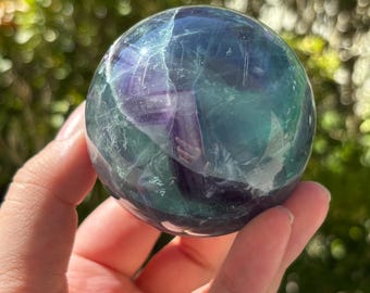 Rainbow Fluorite Sphere Polished Fluorite Crystal