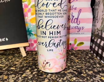 20oz John 3:16 skinny  tumbler