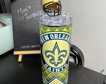 20oz New Orleans Saints football tumbler