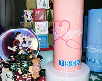 Personalized Nurse Tumbler: Custom Name & Color