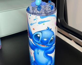 20oz Stitch skinny tumbler