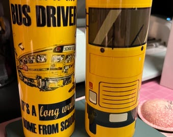 20oz skinny school bus driver tumbler