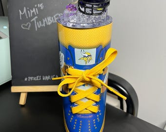 20oz Minnesota Vikings football tumbler