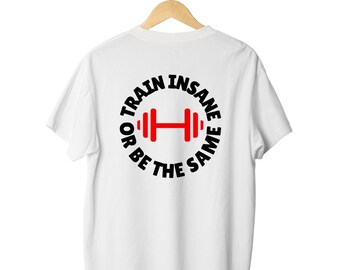 Train Insane OR Stay The Same Pump Cover | Oversized T-shirt | Gym Apparel | Fitness