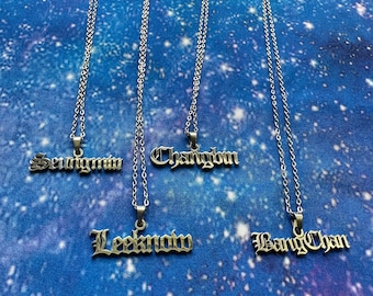 Stray kids steel necklaces