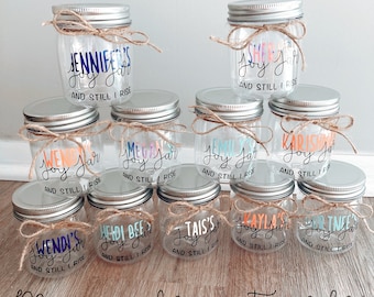 Aangepaste plastic Mason Jar- Seashell Jar-verjaardagspot- strandvakantie- geldbank- toelagepot- beloningspot- familieherinneringen aandenken