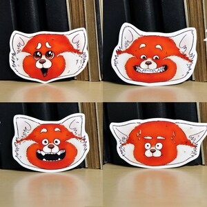 Waterdichte Panda Mei-stickers | Wordt rood