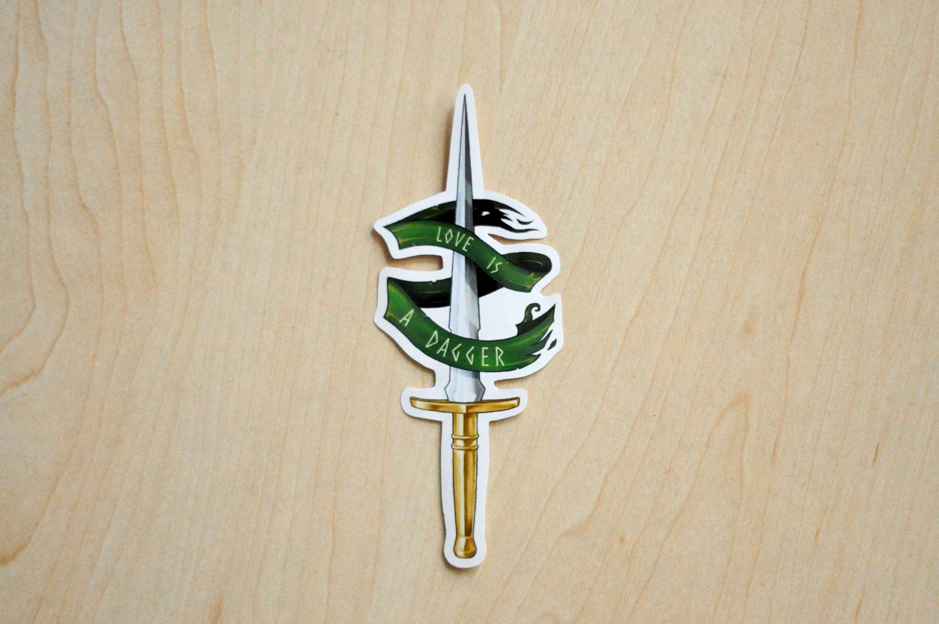 Love is a Dagger Weatherproof Sticker Loki - Etsy