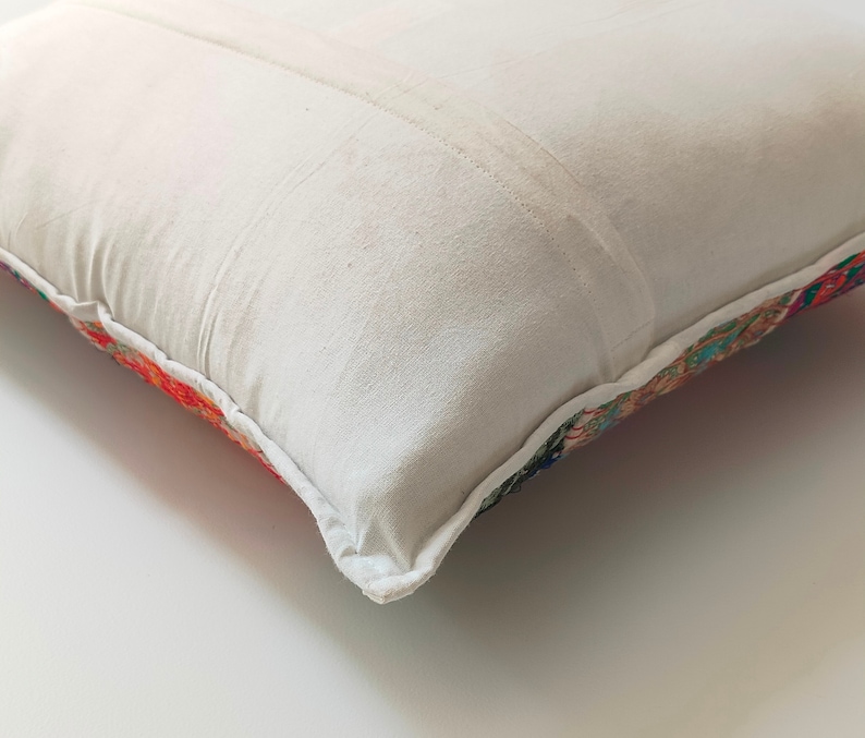 Recycled Fabric Pillow Cover, Recycled Sari Cushion Cover, Patchwork