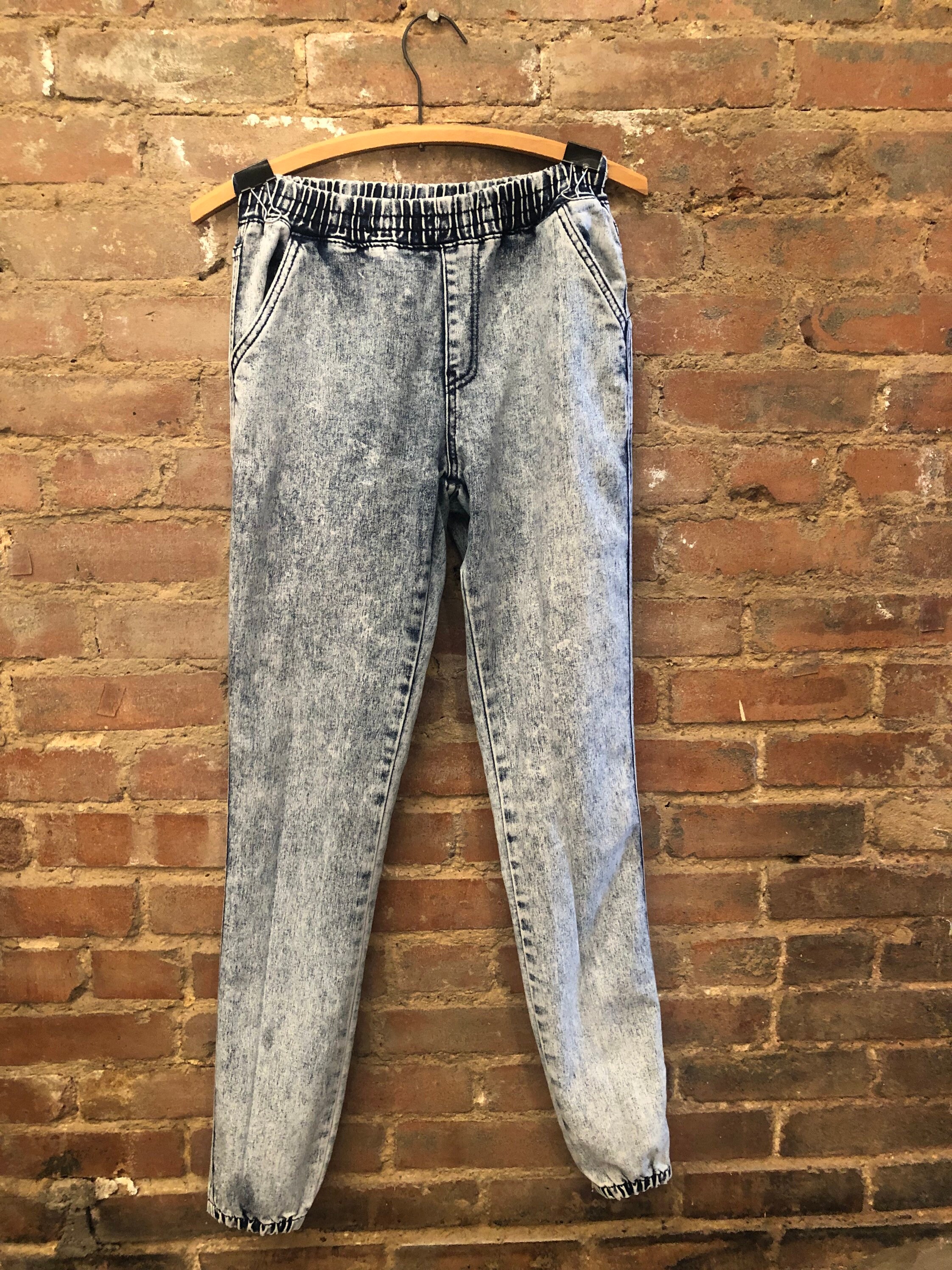 Stone Washed Jeggings - Etsy