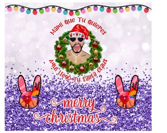 Bad Bunny Christmas Tumbler Wrap Digital File