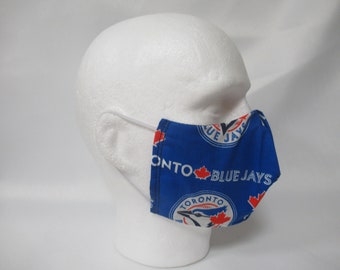 Washable FACE MASK 100% Cotton Toronto Blue Jays Handmade Made in the USA