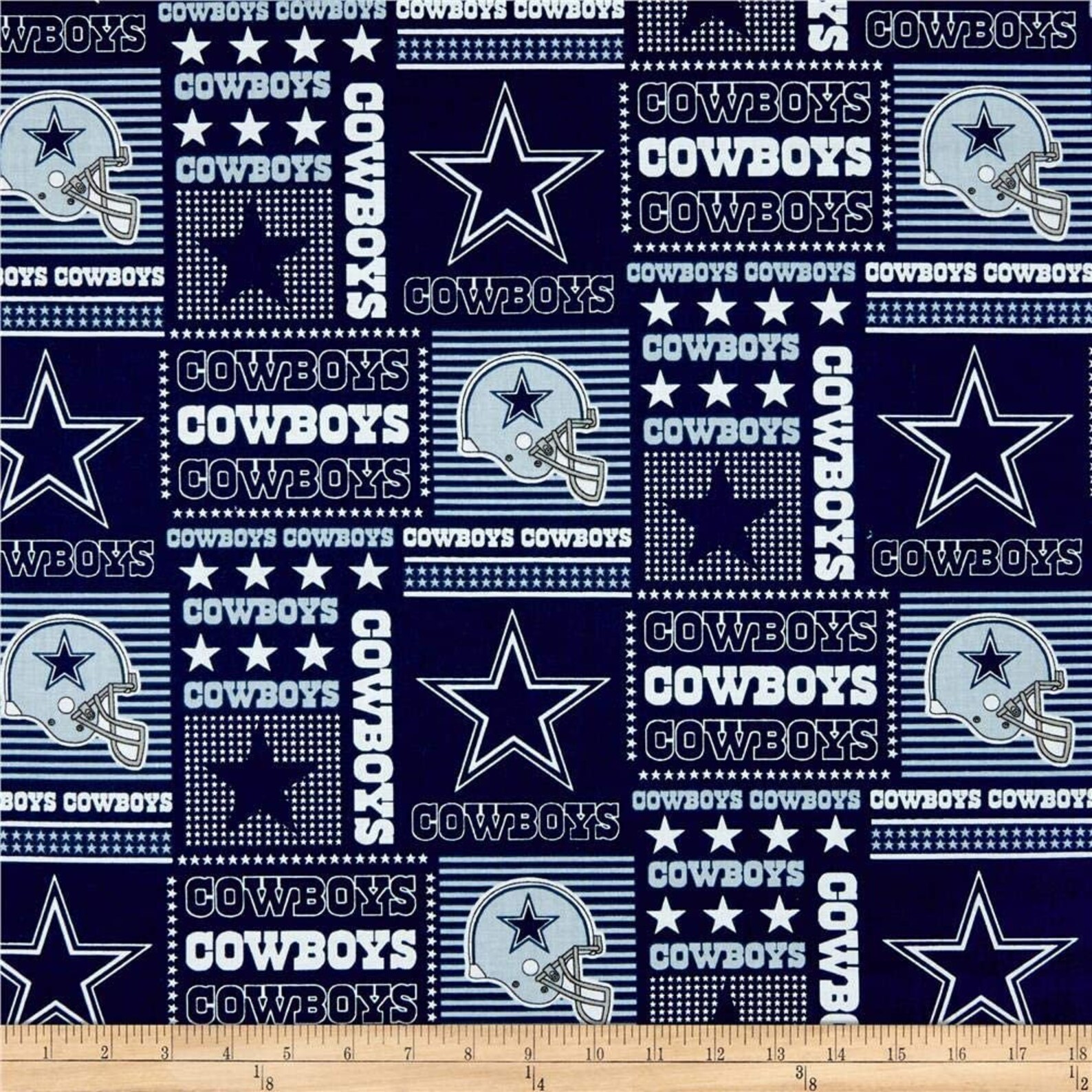 DALLAS COWBOYS 100 Cotton Fabric by Fabric Traditions BLUE Etsy