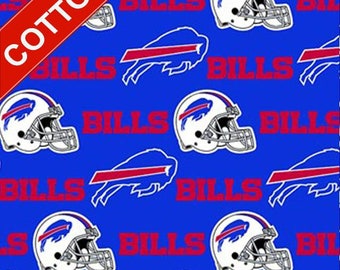 BUFFALO BILLS 100% Cotton Fabric by Fabric Traditions BLUE (Choose Your Cut)