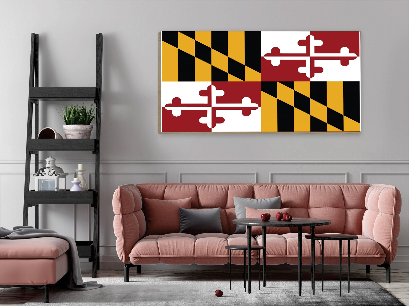 Premium Wood Wall Art Décor Maryland State Flag 24x48 or Etsy