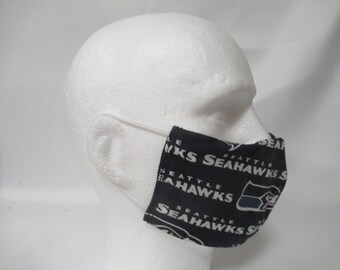 Washable FACE MASK 100% Cotton Seattle Seahawks Handmade Made in the USA