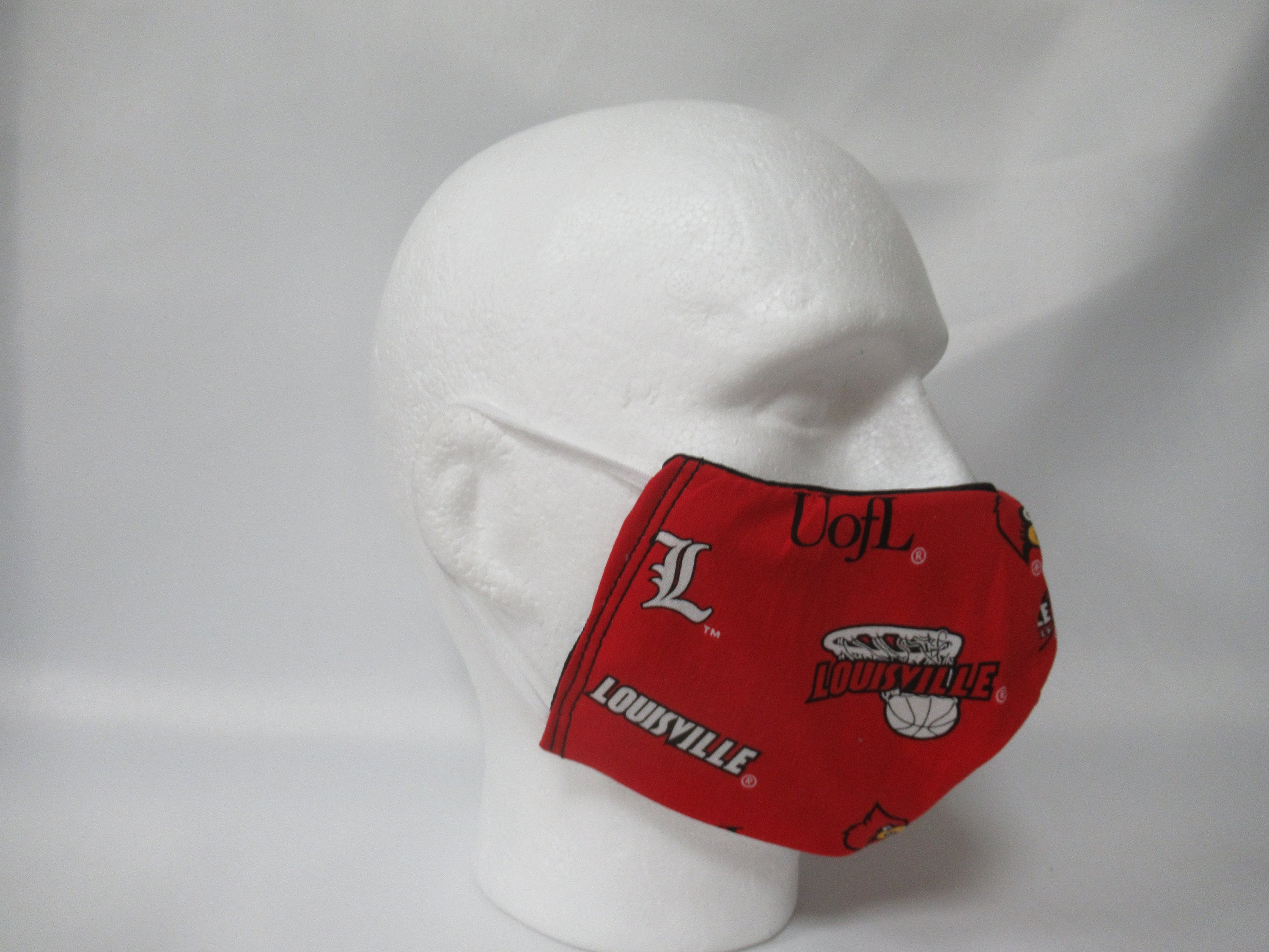 NCAA Louisville Cardinals, 100% Cotton, Double Layer, Washable & Reusable,  Non-Medical Face Mask