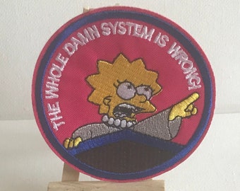 PATCH THE SIMPSONS STONECUTTERS PATCH 3" IRON ON PATCH THE SIMPSONS STONECUTTERS PATCH 3" IRON ON